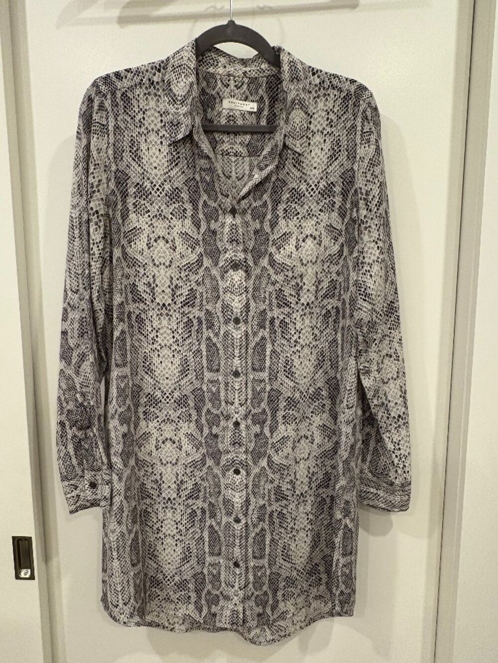 Equipment Silk Button Down Shirt Dress Size:M